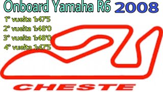 Circuito Cheste (valencia) Ricardo Tormo,onboard yamaha r6,ritmo de 1:47/48