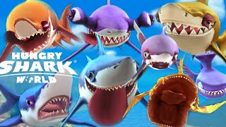 HUNGRY SHARK WORLD - ALL SMALL SHARKS DEATHS UNLOCKED | KAIJU GAMER PH screenshot 1