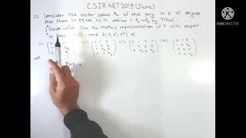 CSIR NET MATHEMATICS || JUNE 2019||QUESTION NO.27.|| LINEAR ALGEBRA || SOLUTION ||