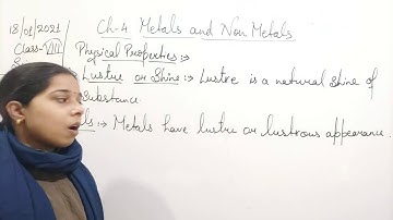 Class VIII Science 18 01 2021 by Ms Mridulata Upadhyay Chapter 4 Metals and non metals