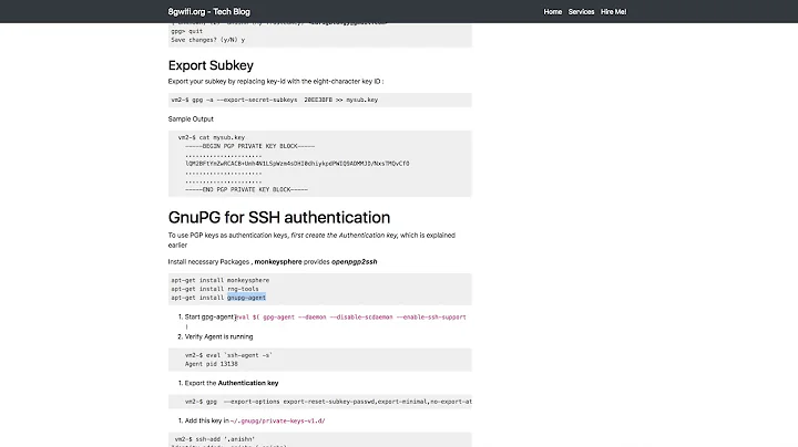 GnuPG for SSH authentication