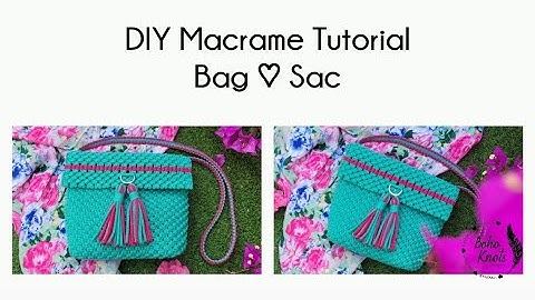 DIY macrame BAG step by step tutorial EN-FR tuto SAC en macrame pas à pas | #15