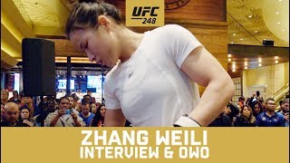 ZHANG WEILI INTERVIEW & OPEN WORKOUT  - UFC 248