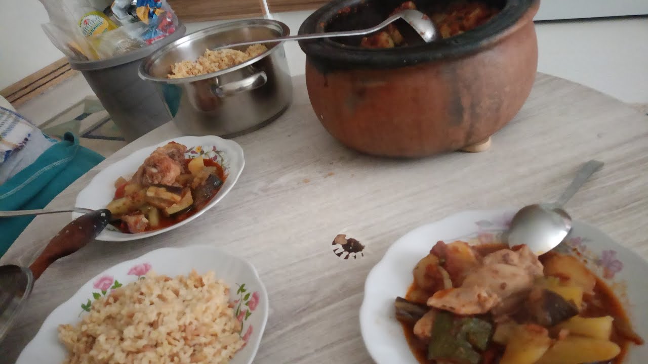 Toprak tencere Güveç bağet patates patlıcanlı yemek tarifi