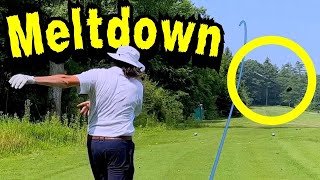 Fastest meltdown in YouTube golf history.