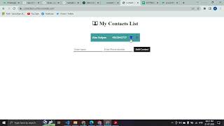 ContactList App CRUD Operation #html #css #nodejs #dbms #javascript #mongodb #mongoose #ejs #backend