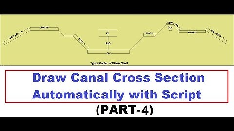 HOW TO DRAW CANAL CROSS SECTION AUTOMATICALLY WITH SCRIPT (URDU/HINDI) (PART-4)
