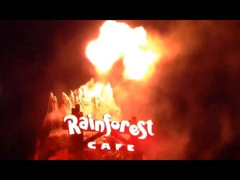 What is the Rainforest Cafe volcano?