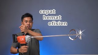 ngaduk cat masi pakai bor?? mana paten.. pakai ini lebih cepat & efisien - DCK KQU160 ELEKTRIC MIXER