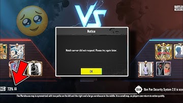 Bgmi Loding Screen Stuck 73% Problem 😢 Match server did not respond. Please try again later