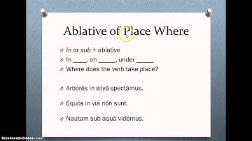Ablative of Place Where
