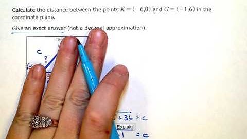 Distance between two points in the plane:  Exact answers (KC)