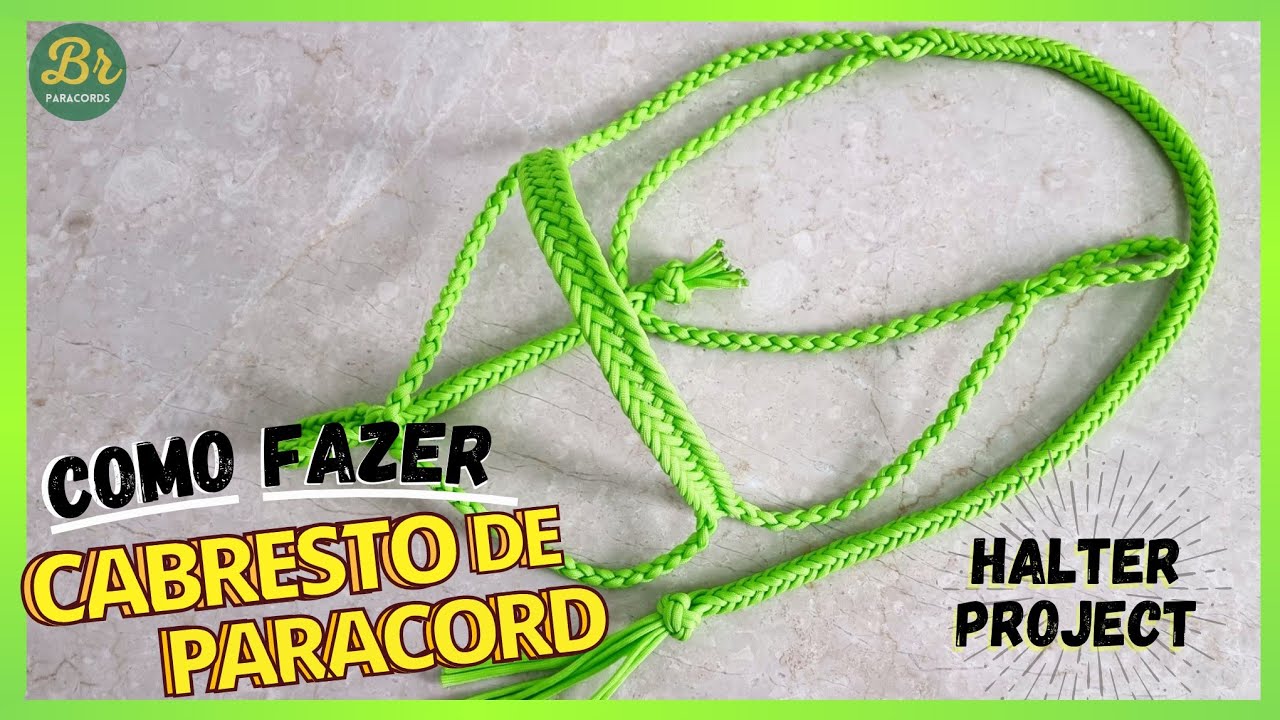 Como Fazer Cabresto trançado - How to braid Paracord Halter