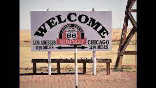 Route 66 traveling thru Adrian Texas - Midway Cafe, Bent Door Cafe and Fabulous 40 Motel