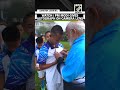 PM Modi gives autograph on camera lens as he plays with young footballers in Sikkim’s Gangtok