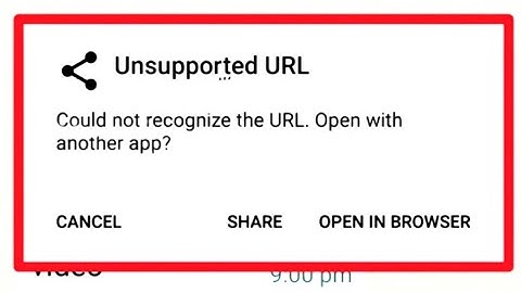 Unsupported URL In WhatsApp Could not recognize the URL Problem Solve
