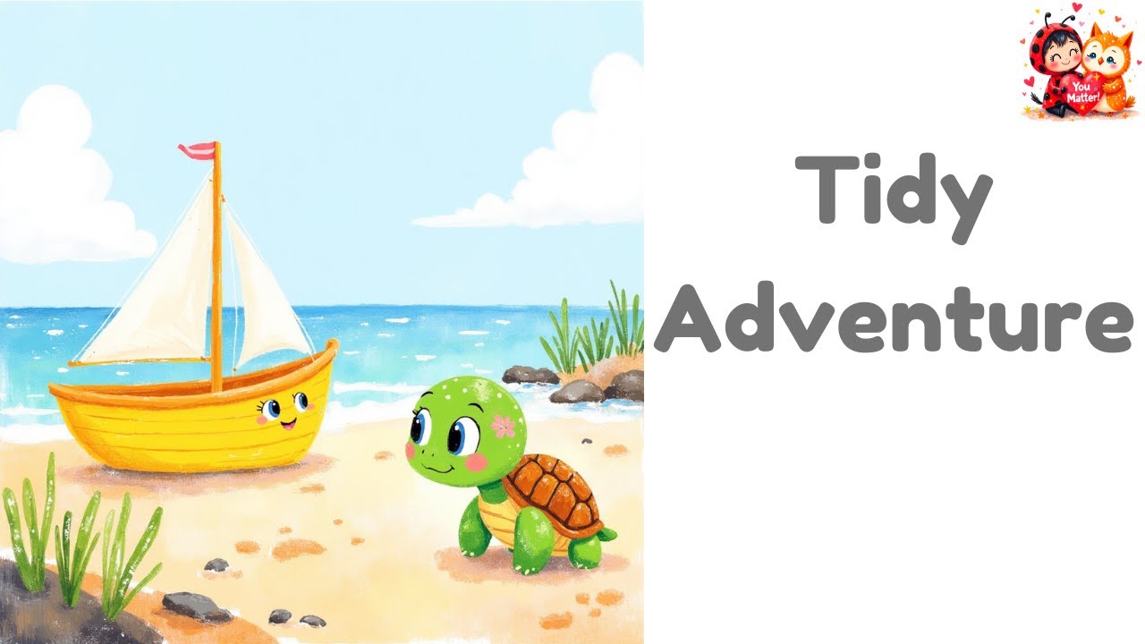 Tidy Adventure 🌊🐢 | Narrated by Nicole 🎤 – A Story About Responsibility and act of kindness