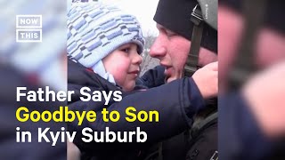 Heartbreaking: Ukrainian Father Says Goodbye to Baby Son #Shorts