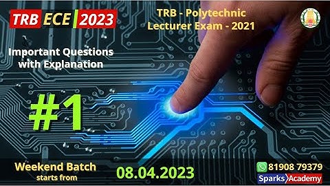 TRB ECE Important Questions #1 - Network Circuits | Polytechnic Lecturer Exam | Sparks Academy