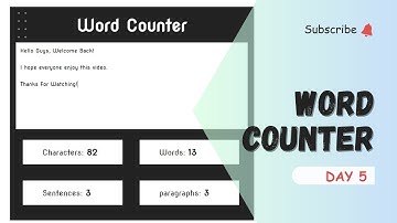 How To Create A Word Counter Using HTML, CSS, & JavaScript | #talkytech  #tt