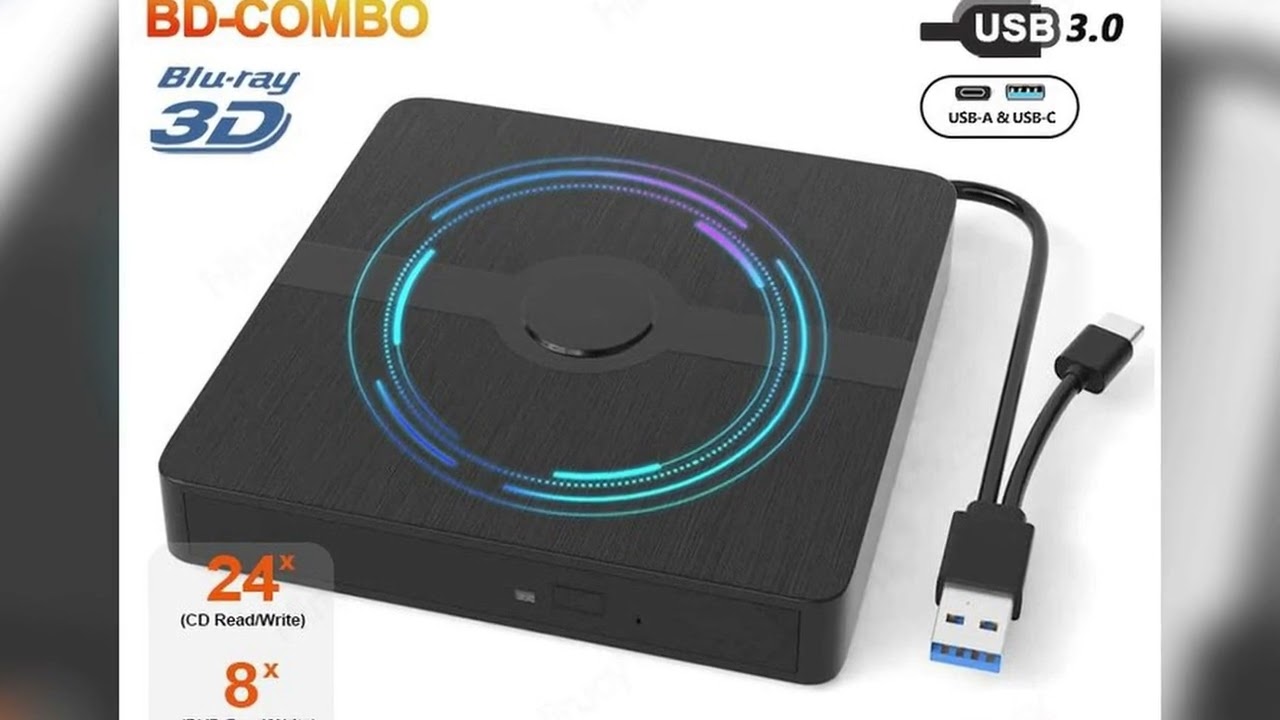 A must-have product! USB 3.0 External Blu-ray Drive Portable 3D BD-Combo Optical Drives CD DVD Pla
