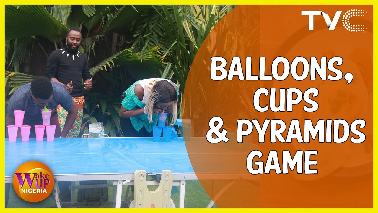 Hilarious Game 😂 Balloons, Cups & Pyramids - YouTube