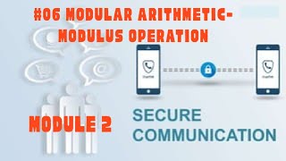 SC Module 2 Part 3 - Modular arithmetic- Modulus operation