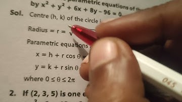 Find out parametric equations of circle