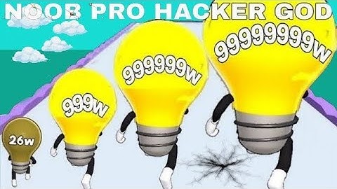 10 Minutes Satisfying with Gameplay| NOOB VS PRO VS HACKER VS GOD  in Watt the bulb Level310