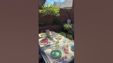 first of many spring dinners 💐🥹 #dinnerparty #spring #outdoordecor #tablescape #tablescapeideas