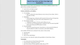 Grade 4 Social Studies Week 15 - Free Homeschooling Video