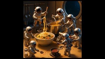 Lunch on Space #midjourney #art #aiart #artificialintelligence #chatgpt #space #food #spaghetti