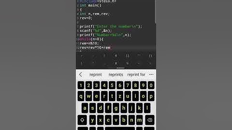 #Short #Reverse Number Using loop in C