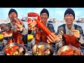 Fishermen eating seafood dinners are too delicious 666 help you stir-fry seafood to broadcast live十九