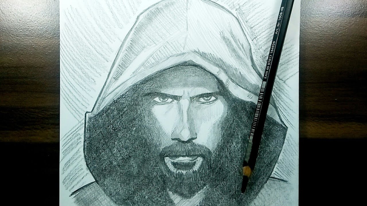 Drawing Morbius easy with pencil