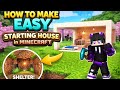 How to Make Easy Starter House + Shelter in Minecraft 🏠🔥