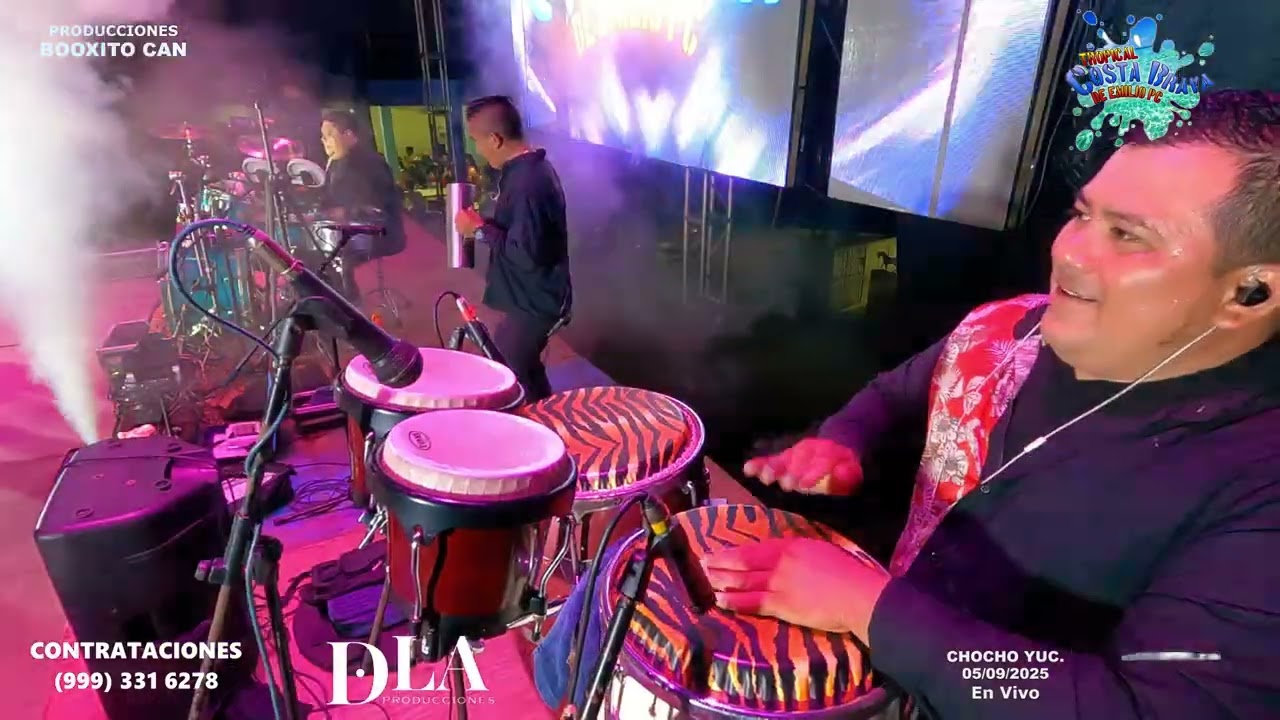 TROPICAL COSTA BRAVA DE (Emilio Pc) POPURRI PÚLPITO 🐙  💦EN VIVO 2025🌴 CHOCHO YUCATAN.