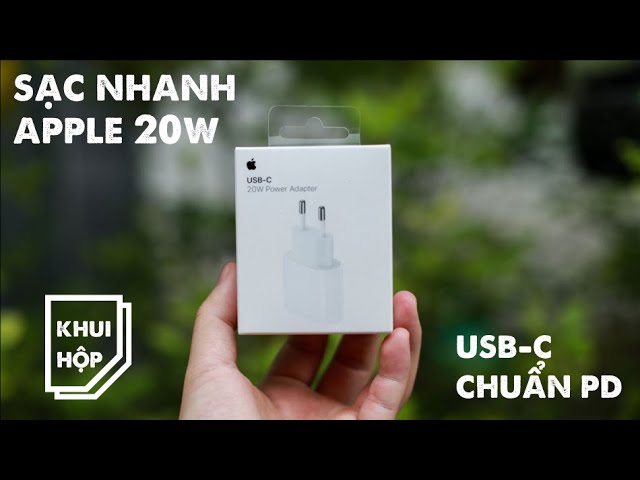 [KHUI HỘP] Sạc Nhanh Apple 20W - Type C - Chuẩn PD - Hàng VN/A - Chính Hãng