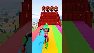 GTA 5 Epic Water Ragdolls | Spider-Man Jumps / Fails ep.11990#shorts