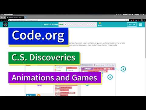 Sprites Lesson 6.3 Code.org Tutorial with Answers - Unit 3 Animation and Games CS Discoveries