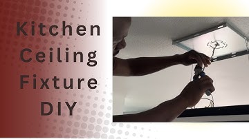 How to Install Allen + Roth LED Flush Mount Light | Kitchen Ceiling Fixture DIY