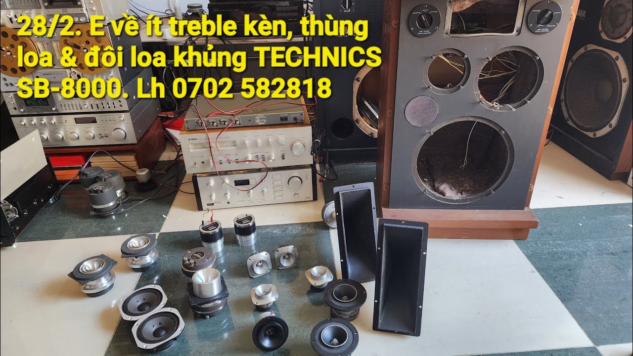 28/2. E về thêm ít treble kèn, thùng loa & đôi TECHNICS SB-8000. LH 0702 582818 (Zalo)