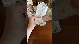 ✨paper doily envelope✨#craft #asmr