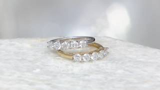 1.00 cttw 5 Stone Diamond Band Ring, 14K Gold, by Affinity on QVC