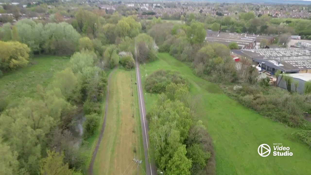 Ashford East Sussex’s Nature Walk Aerial View Drone Capture