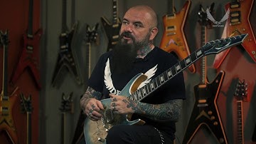 Dean Guitars Exile 7 Select Burled Poplar - Satin Turquoise Burst