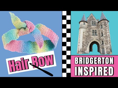 Left Hand: Crochet Hair Bow Inspired By Bridgerton Series