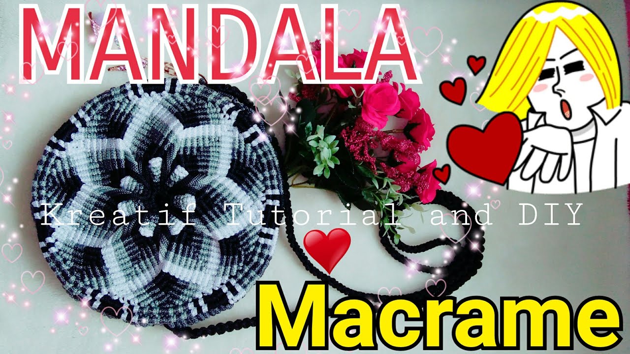 New mandala macrame bag Tutorial ( Tutorial tas tali kur motif mandala terbaru dan terhitzsss 2019)