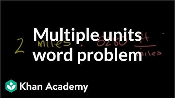 Unit measurement word problem: running laps (US customary) | Algebra I | Khan Academy