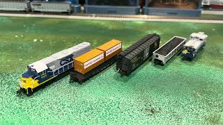 N Scale Line the CSX N Scale set running on the layout hope you’re Having a great Memorial Weekend